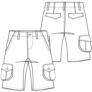 Moldes de confeccion para HOMBRES Shorts Bermudas 744